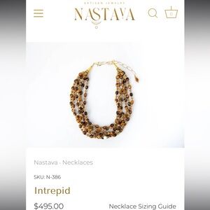 New Nastava “ Intrepid “ Tiger Eye  Beads 6 Strands